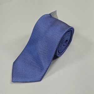 Michael Kors Silk Tie Men Blue Textured Micro Pattern 3x58.5 New